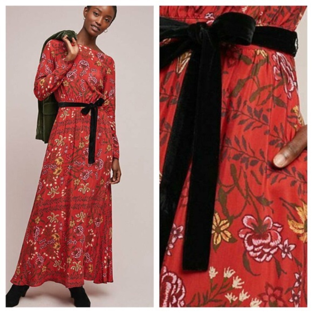 NWT Laia Roberta red floral dress Anthropologie